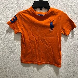 Polo by Ralph Lauren Orange Tee with Blue Logo